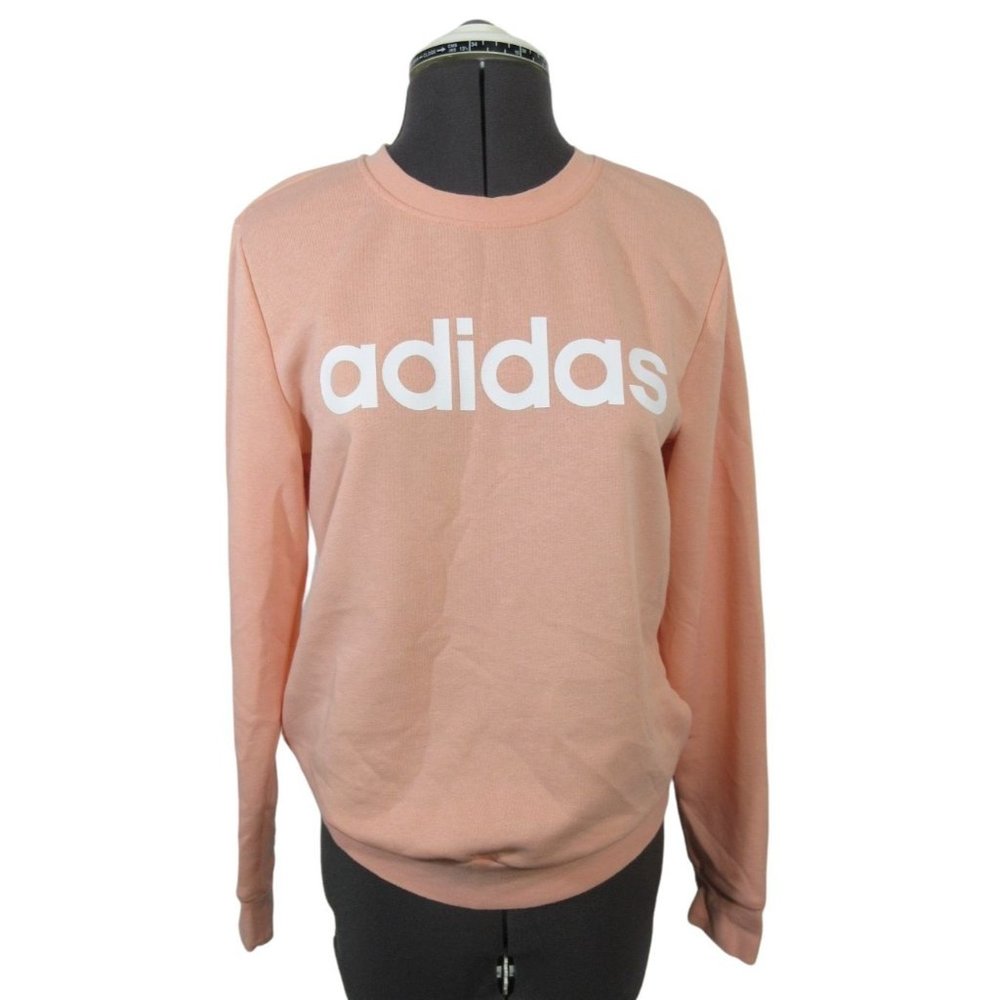 Adidas women's essentials basic front print‎ crew neck sweatshirt S